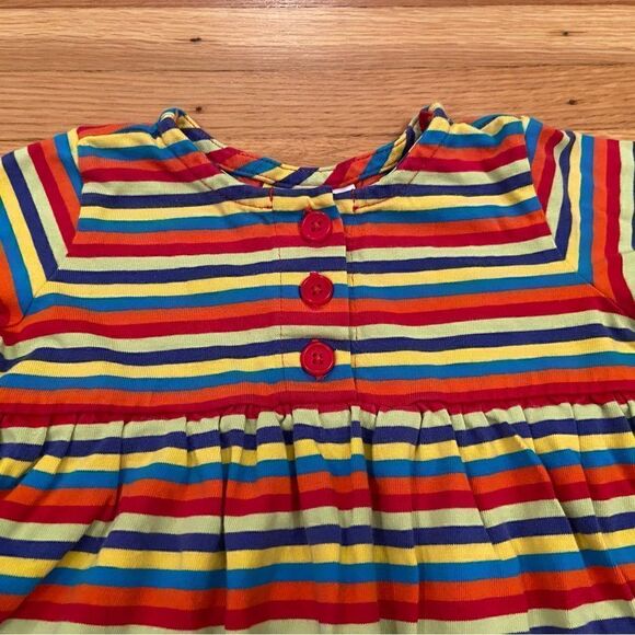 Hanna Andersson rainbow stripe long sleeve dress - Picture 2 of 4